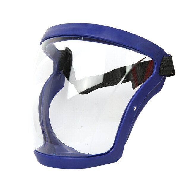 Anti-Fog Protective Full Face Shield Mask Clear Spray Splash Proof Breathable Cover Blue