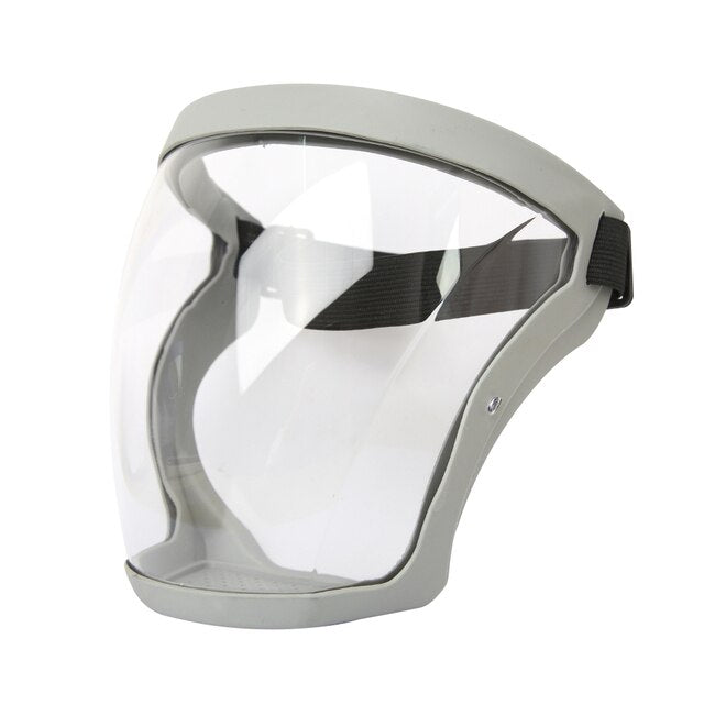 Anti-Fog Protective Full Face Shield Mask Clear Spray Splash Proof Breathable Cover Grey