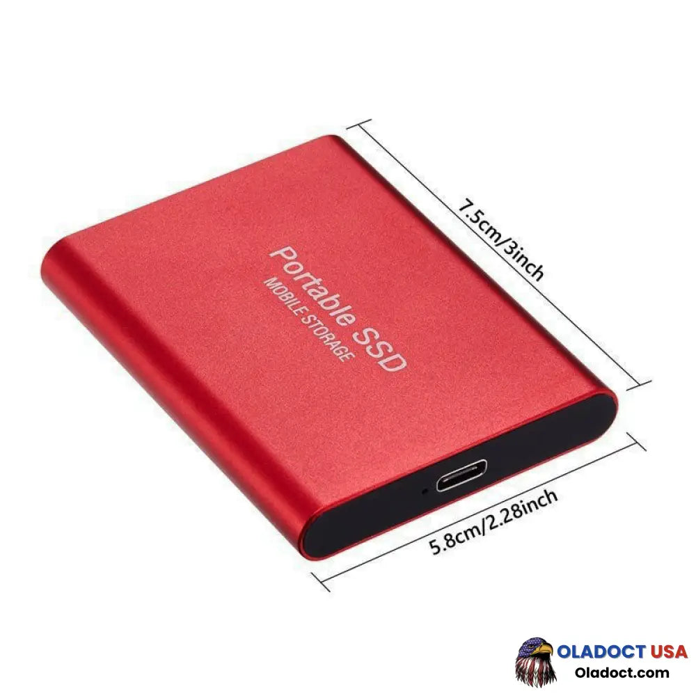 30Tb/16Tb/8Tb/4Tb/2Tb/1Tb Ultra Speed External Ssd Red / 500 Gb