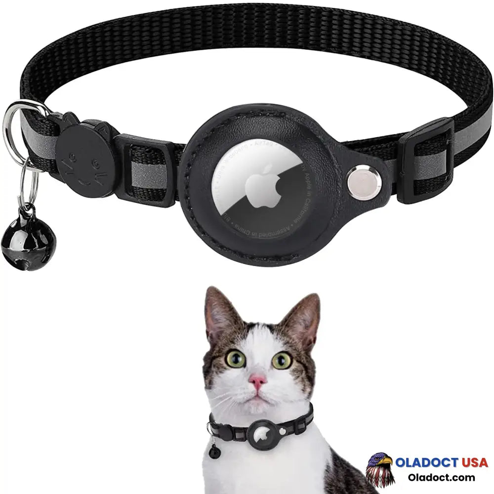 Air Tag Cat Collar (Airtag Not Included) Black