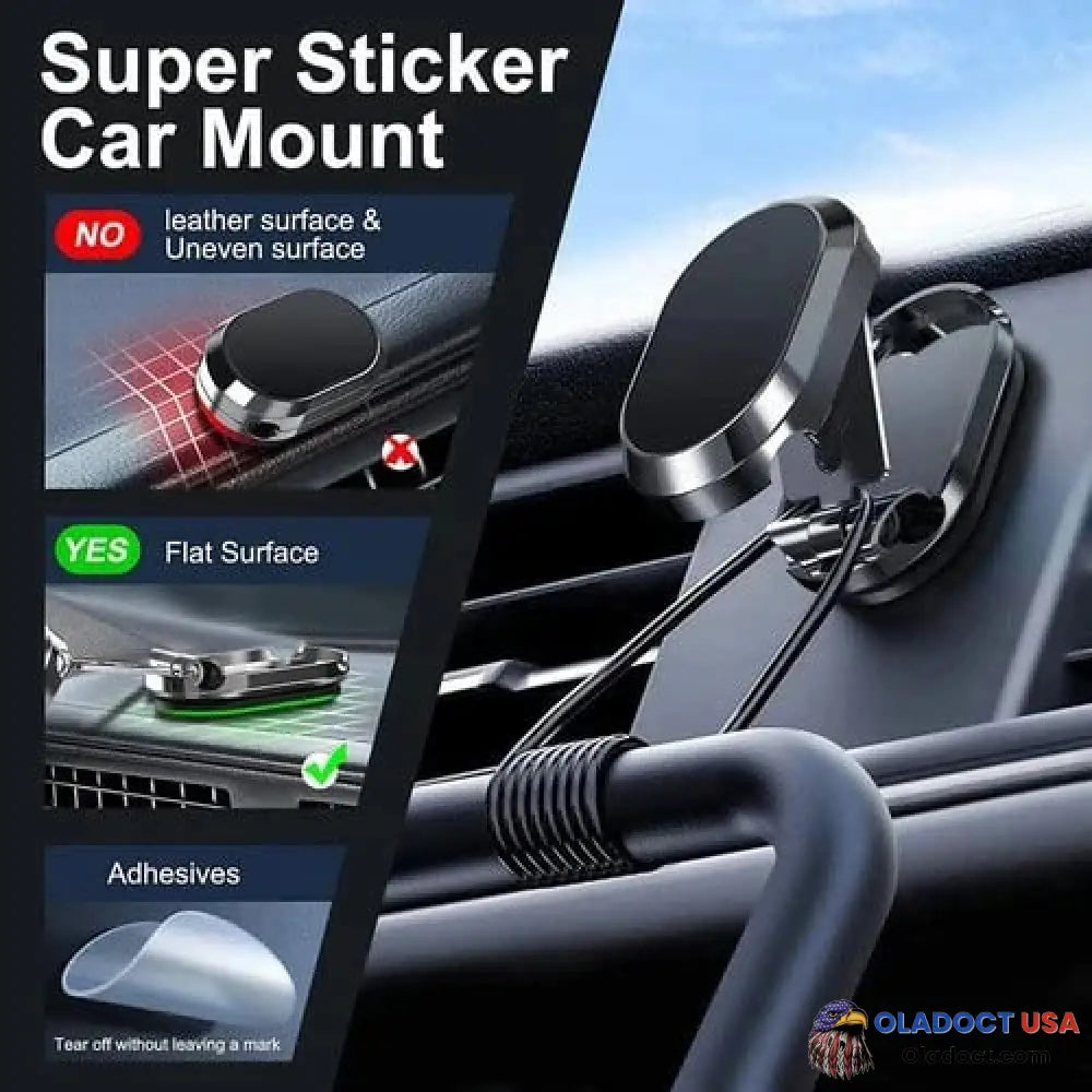 Alloy Folding Magnetic Car Phone Holder