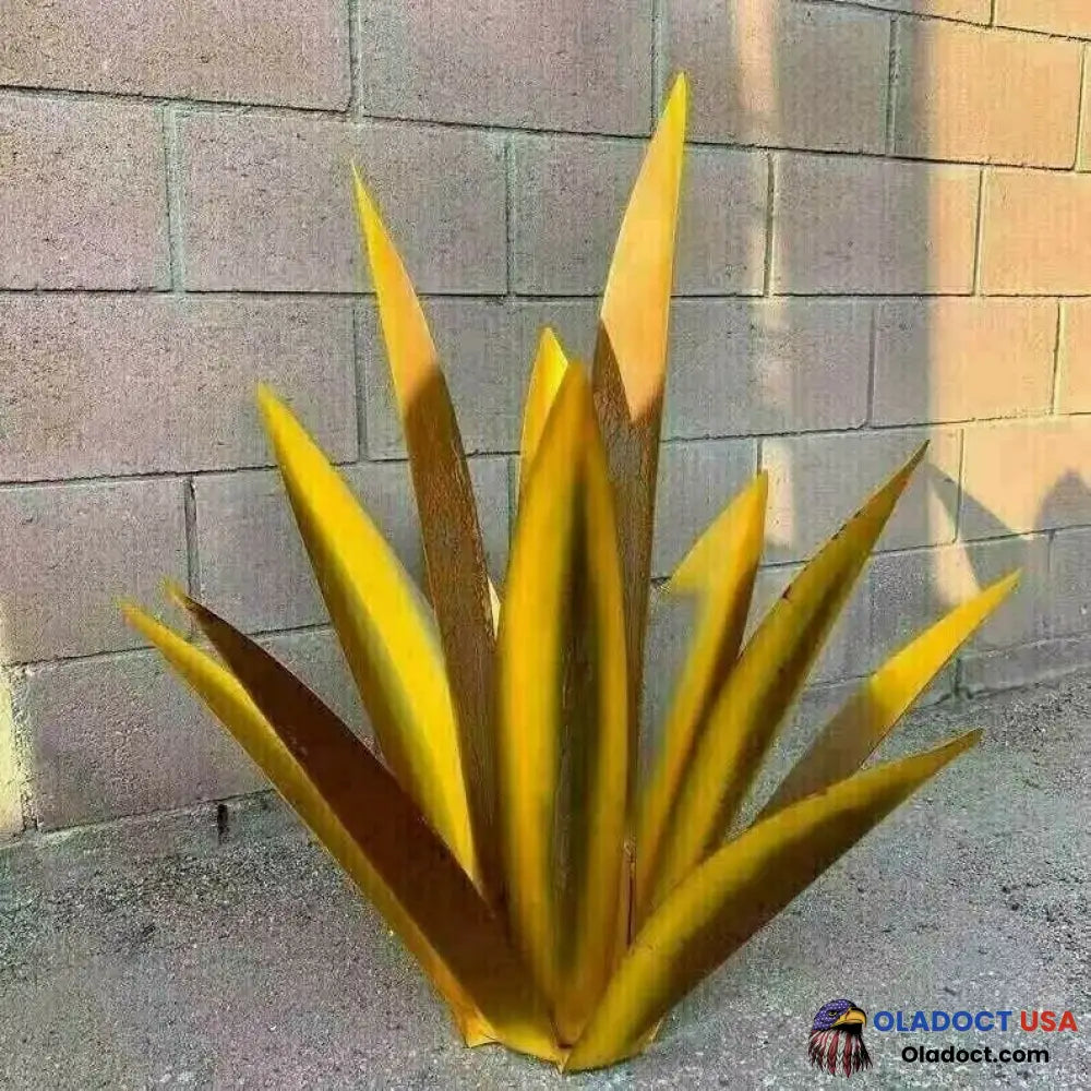 Anti-Rust Metal Tequila Agave Plant Yellow / 10.6