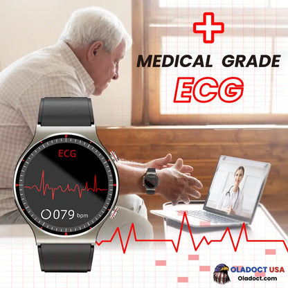 Bearscome Cfda Ecg Blood Oxygen Heart Rate Health Monitoring Smart Watch Smartwatch