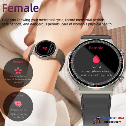 Bearscome Cfda Ecg Blood Oxygen Heart Rate Health Monitoring Smart Watch Smartwatch