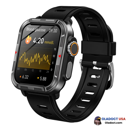 Bearscome Vee Pro Rugged Sports Smartwatch For Body Composition /Ecg/ Blood Sugar/Blood