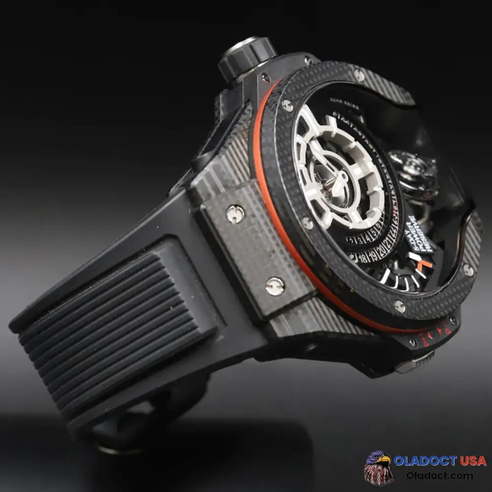 Bi-Axis Tourbillon Wristwatch Waterproof Mechanical Movement Watch