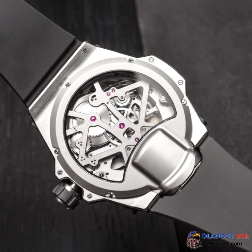 Bi-Axis Tourbillon Wristwatch Waterproof Mechanical Movement Watch