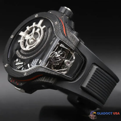 Bi-Axis Tourbillon Wristwatch Waterproof Mechanical Movement Watch