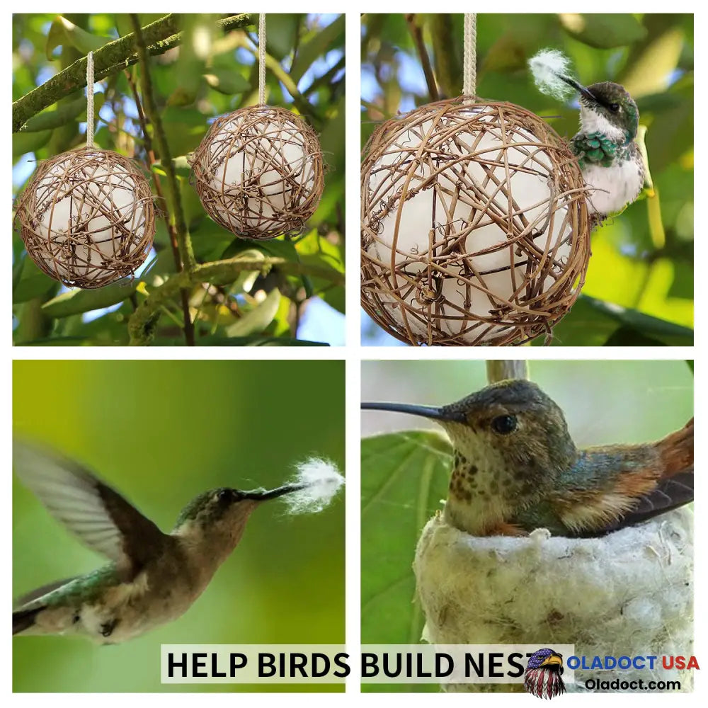 Bird Nesting Houses & Materials - Hand Made