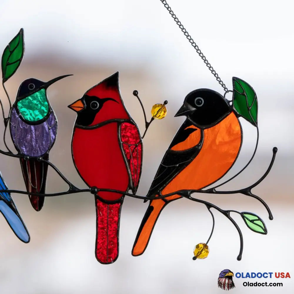 Birds Stained Glass Window Hangings