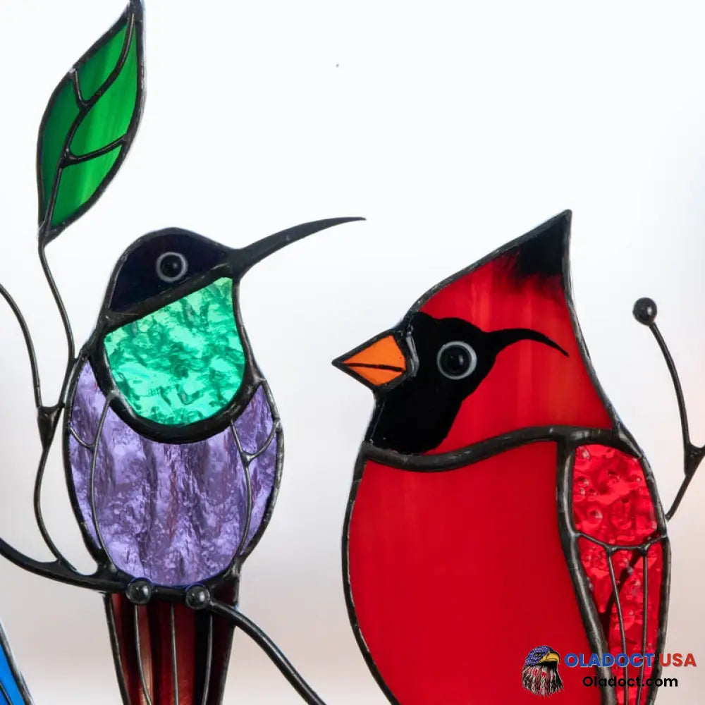 Birds Stained Glass Window Hangings