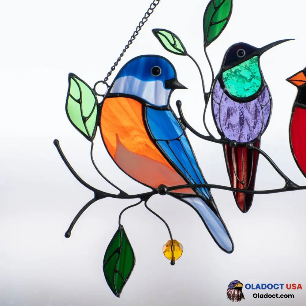 Birds Stained Glass Window Hangings