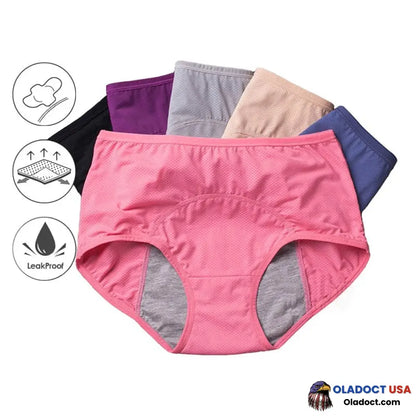 Buy 3 Get 5- Leak Proof Protective Panties 2 Free (5Pcs-Random Color) / L