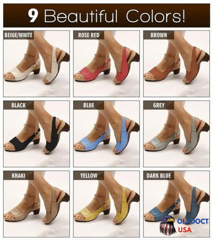 Comfortable Elegant Low Chunky Heel Shoes