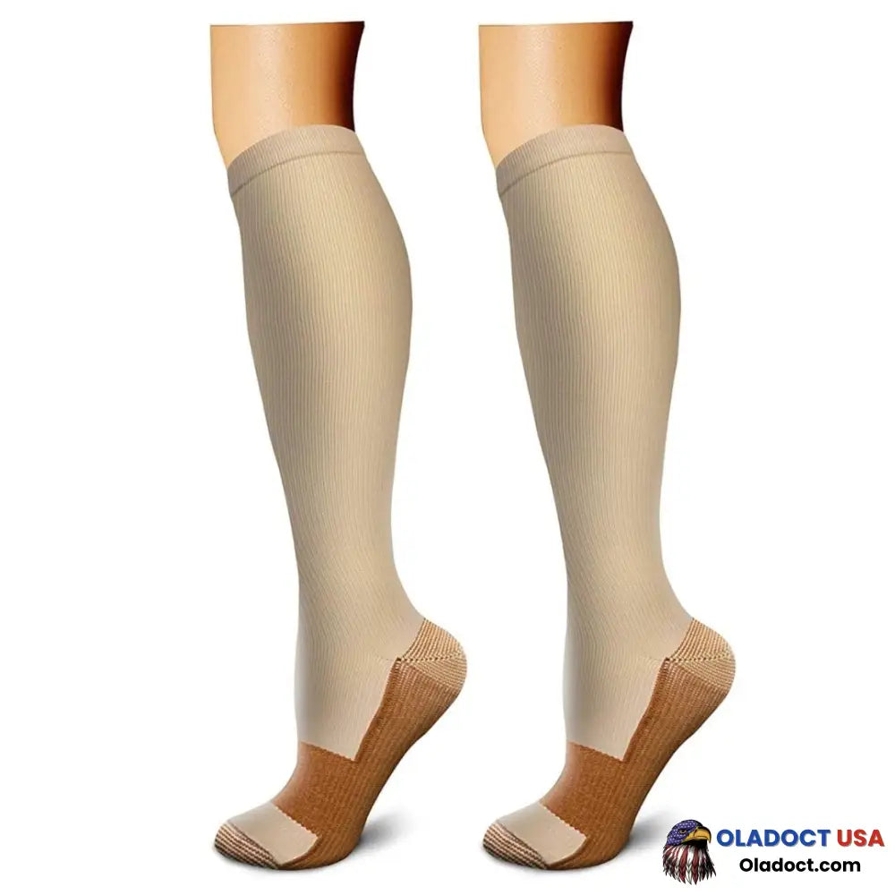 Copper Medic - Compression Socks 3 Pairs / Beige S/M 200004183