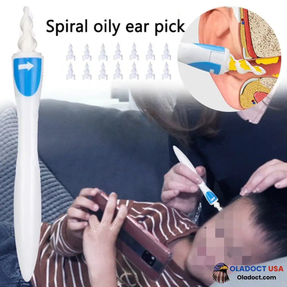 Ear Cleaner With Soft Silicone Tip Spiral Earwax