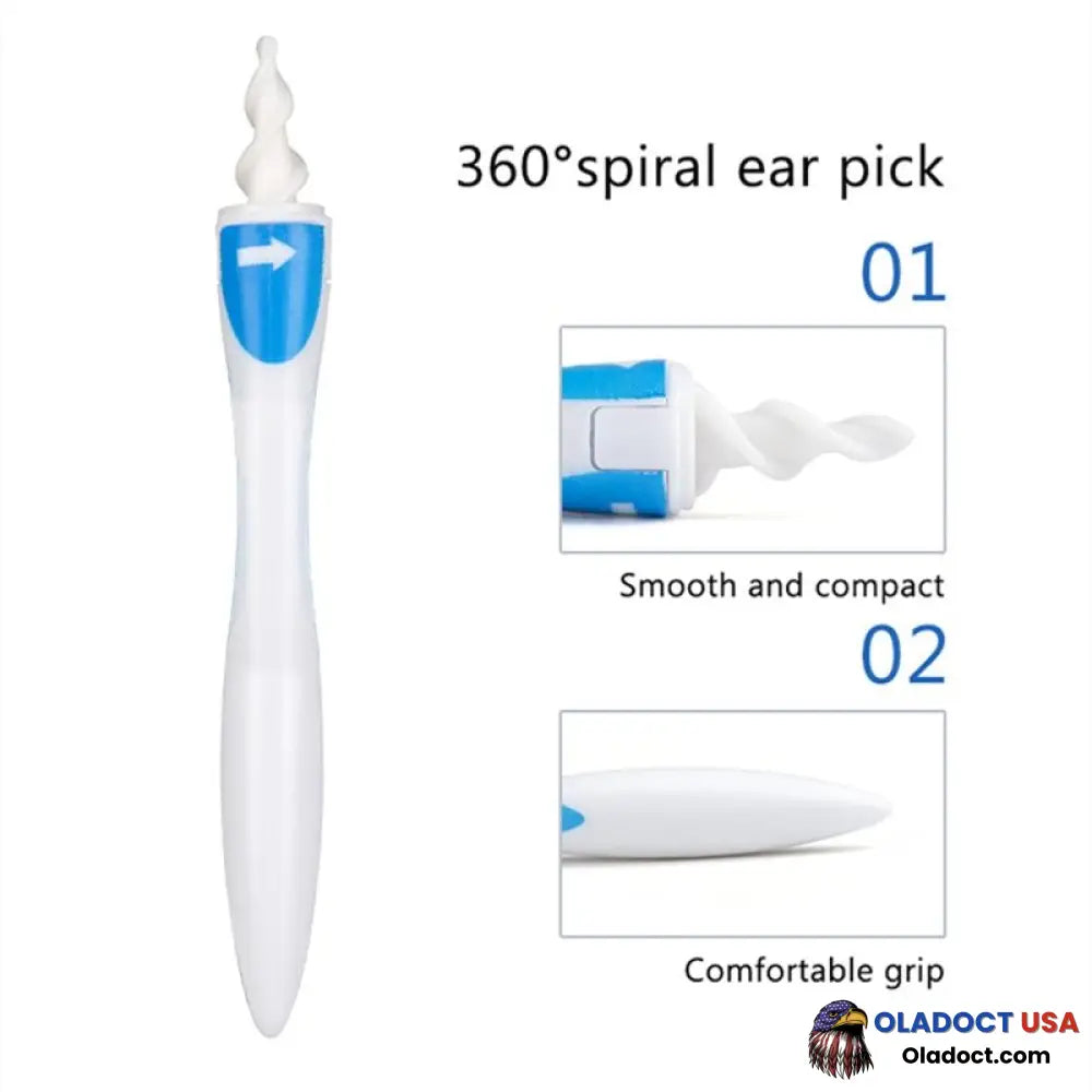 Ear Cleaner With Soft Silicone Tip Spiral Earwax