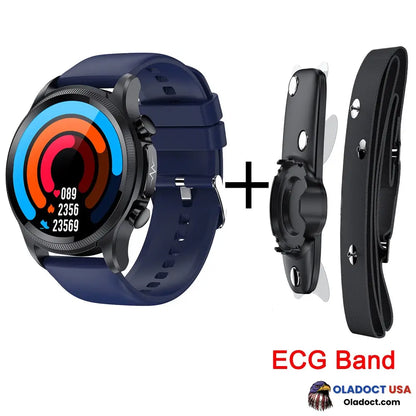 Geekran Non-Invasive Blood Glucose Test Smartwatch Blue / With Ecg Band