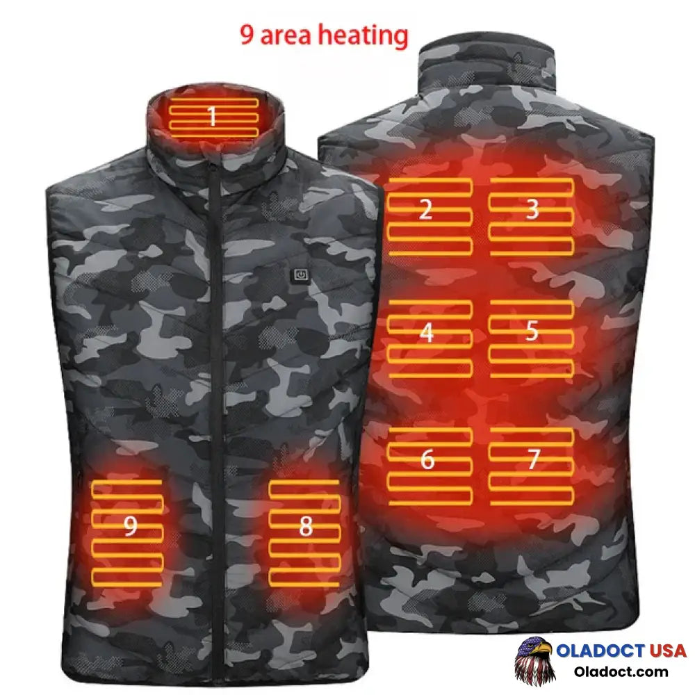 Hilipert Heated Vest Camo / S No Power Bank