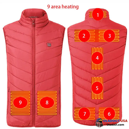 Hilipert Heated Vest Red / S No Power Bank