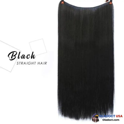 Invisible Halo Extensions - Secret Hair Extension Band Black / Straight Business & Industrial