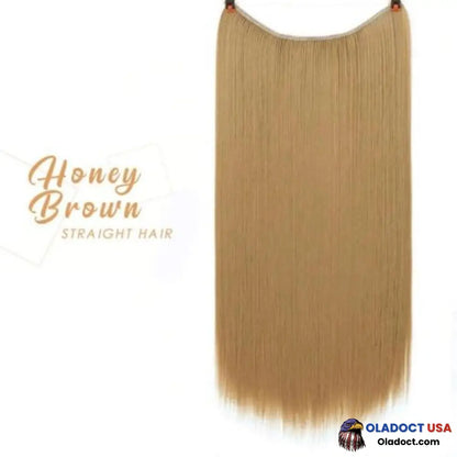 Invisible Halo Extensions - Secret Hair Extension Band Honey Brown / Straight Business & Industrial