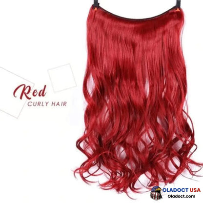 Invisible Halo Extensions - Secret Hair Extension Band Red / Curly Business & Industrial