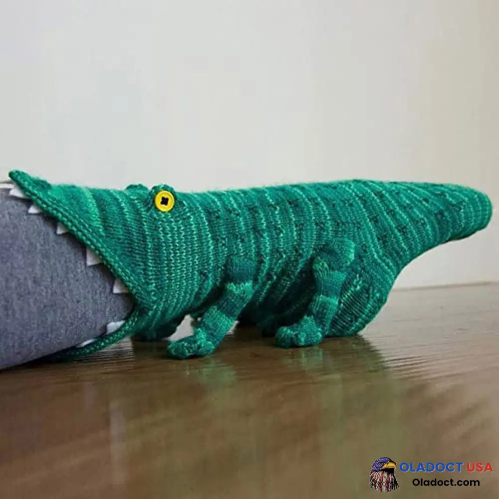 Knit Crocodile Socks