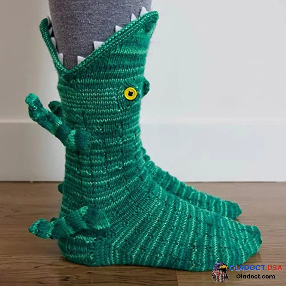 Knit Crocodile Socks Crocodile