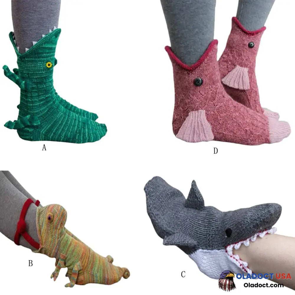 Knit Crocodile Socks Buy 4 Get 1 Free