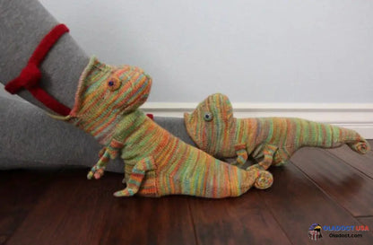 Knit Crocodile Socks Chameleon