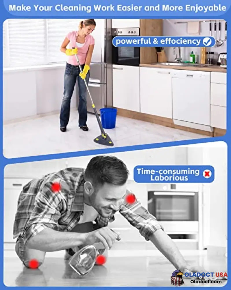 Last Day 70% Off 360 Rotatable Adjustable Cleaning Mop