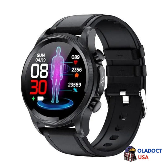 Libiyi Diabetes Watch Black Leather / Only Smartwatch