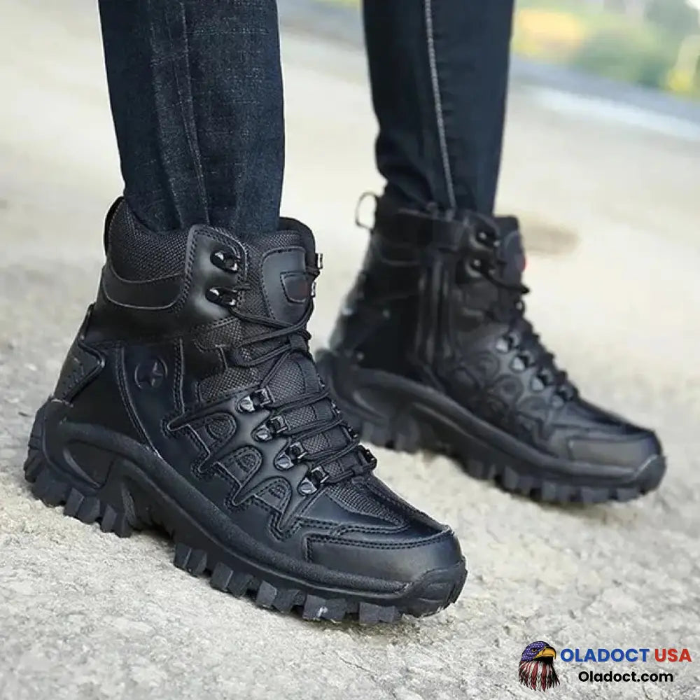 Men Outdoor Waterproof Non-Slip Hiking Boots Combat