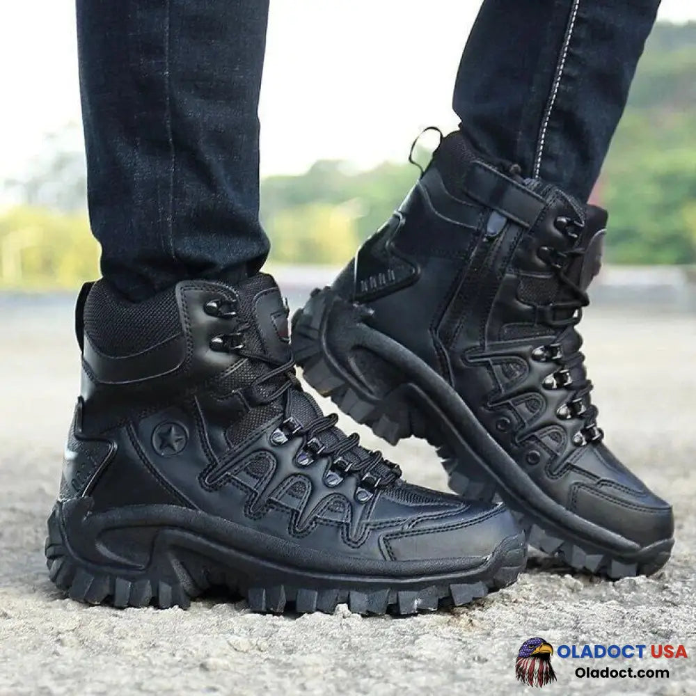 Men Outdoor Waterproof Non-Slip Hiking Boots Combat