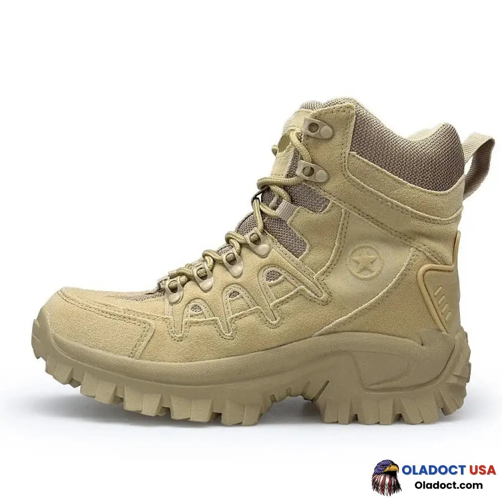 Men Outdoor Waterproof Non-Slip Hiking Boots Combat