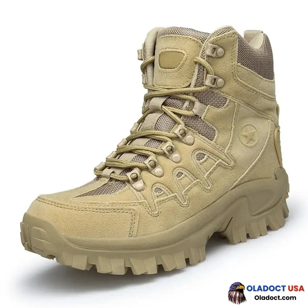 Men Outdoor Waterproof Non-Slip Hiking Boots Combat Boots