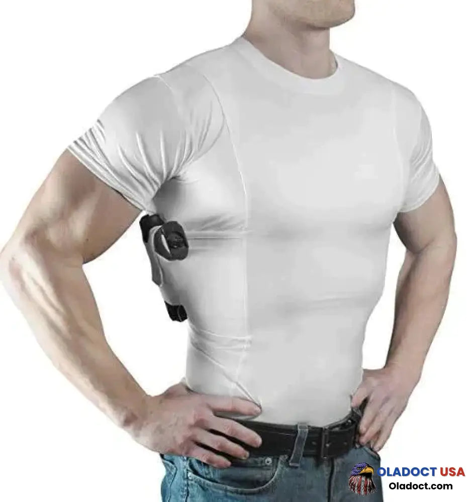 Men/Womens Concealed Carry T-Shirt Holster White / S