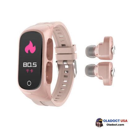 N8 Smart Bracelet Bluetooth Headset Pink Plastic