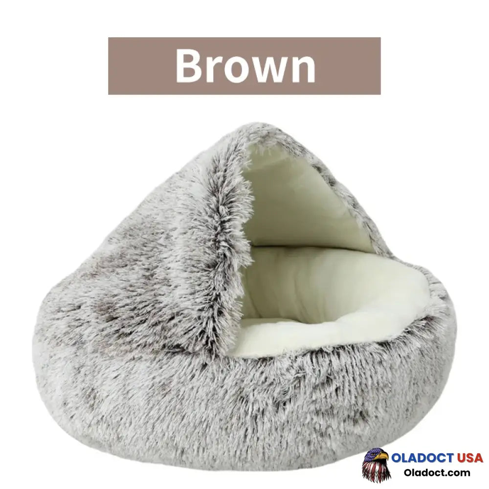 Olvys Cozy Cocoon – Pet Bed Brown / 16’ (40Cm)