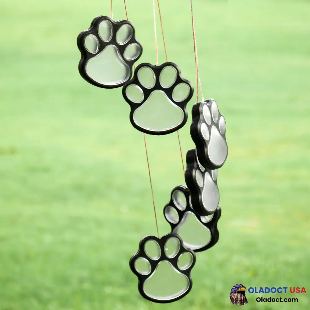 Paw Prints Solar Wind Chime