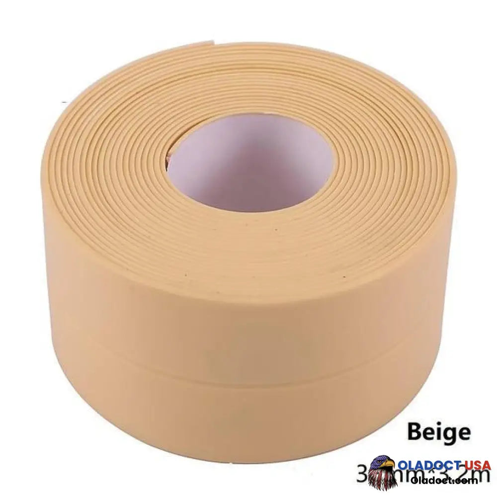 Professional Self-Adhesive Caulk Strip-(Anti-Mildew Tape)10.5Ft/126 Inches Beige 54 In Stock / Width