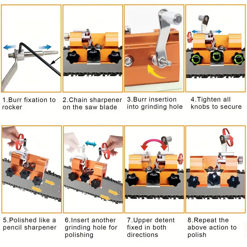 Chainsaw Chain Sharpening Jig