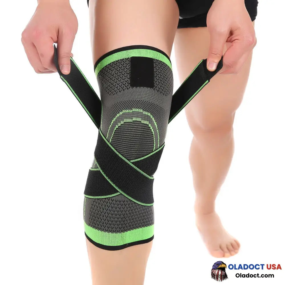 Sale - 360 Compression Knee Brace Green / S