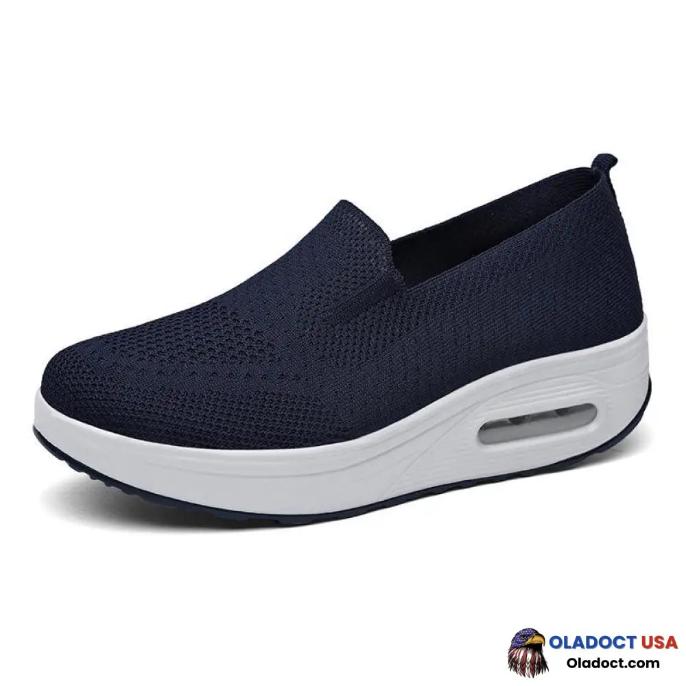 Sale Women Slip-On Light Air Cushion Orthopedic Sneakers Blue / 3