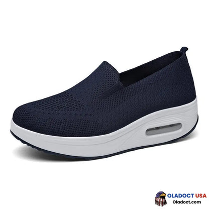 Sale Women Slip-On Light Air Cushion Orthopedic Sneakers Blue / 3