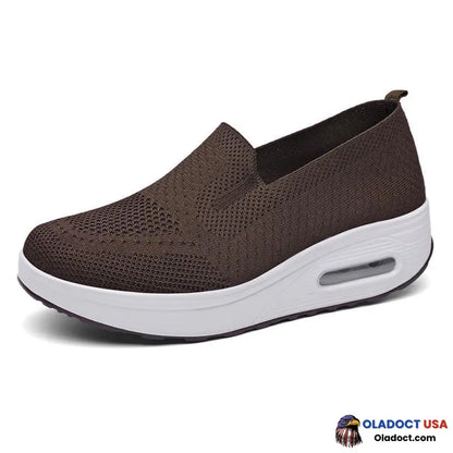 Sale Women Slip-On Light Air Cushion Orthopedic Sneakers Brown / 3