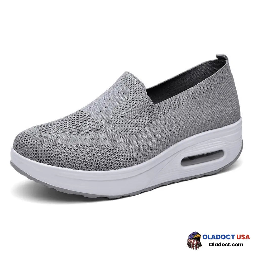 Sale Women Slip-On Light Air Cushion Orthopedic Sneakers Gray / 3