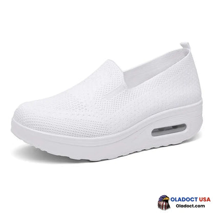 Sale Women Slip-On Light Air Cushion Orthopedic Sneakers White / 3