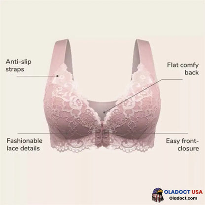 Oladoct® Front Closure 5D Shaping Push Up Wireless Bra